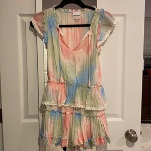 Tie Dye Tiered Mini Dress